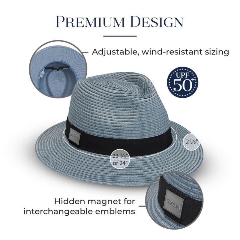 Sombrero Fedora CARKELLA Blanco L/XL UPF 50+ Plegable