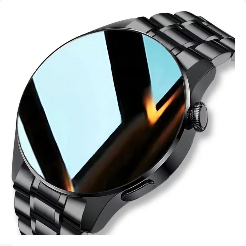 Smartwatch hombre Relojes inteligente Sport de Acero Inoxidable Color Negro