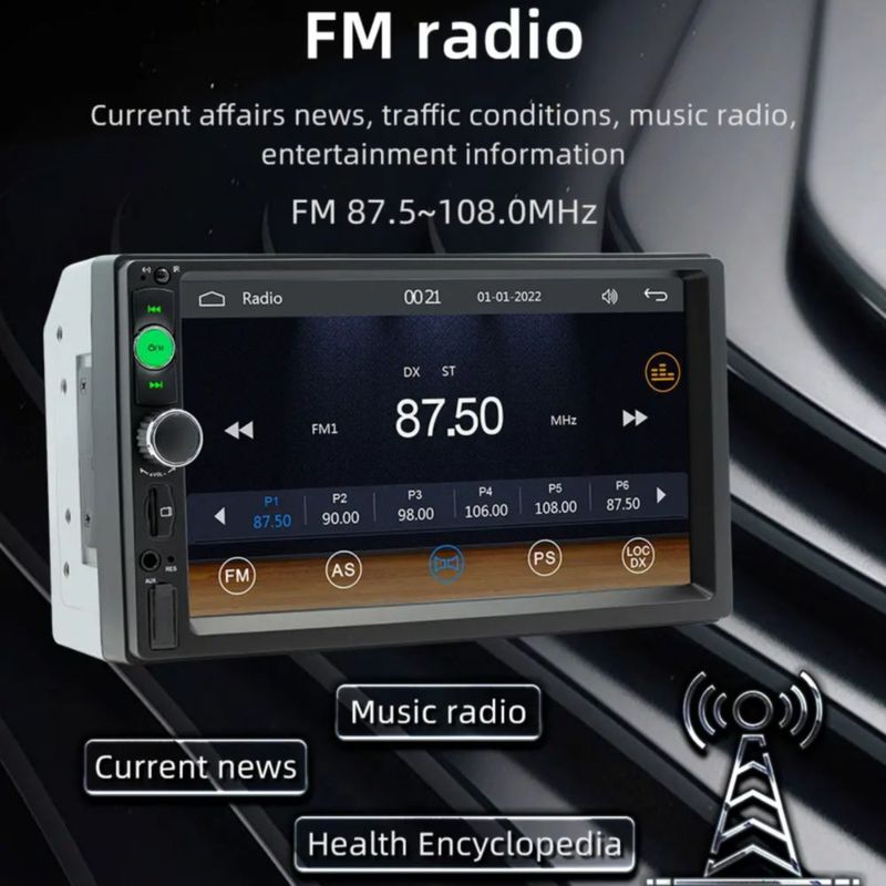 Estéreo Mirrorlink Pantalla Táctil 7 Pulgadas Hd Bluetooth