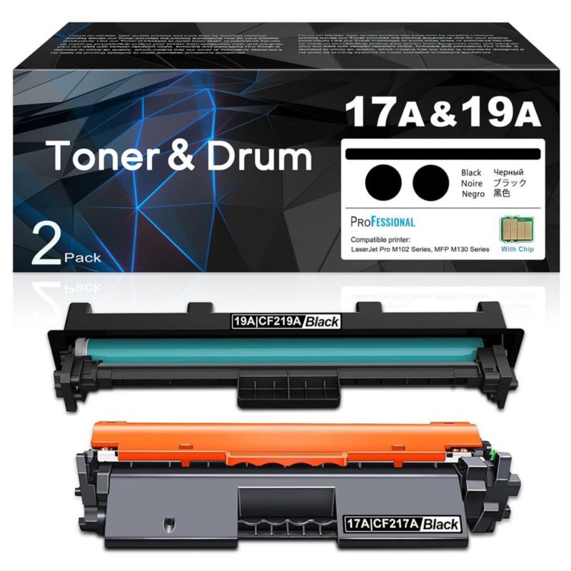 Tóner MANDBOY 17A/19A (paquete de 2 unidades) para HP Pro MFP M130