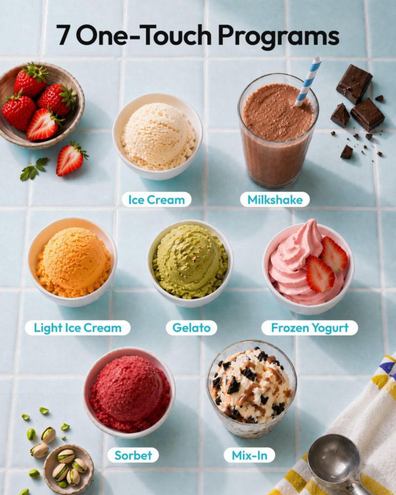 Máquina de Helados EUHOMY 2 Pintas 7‑en‑1