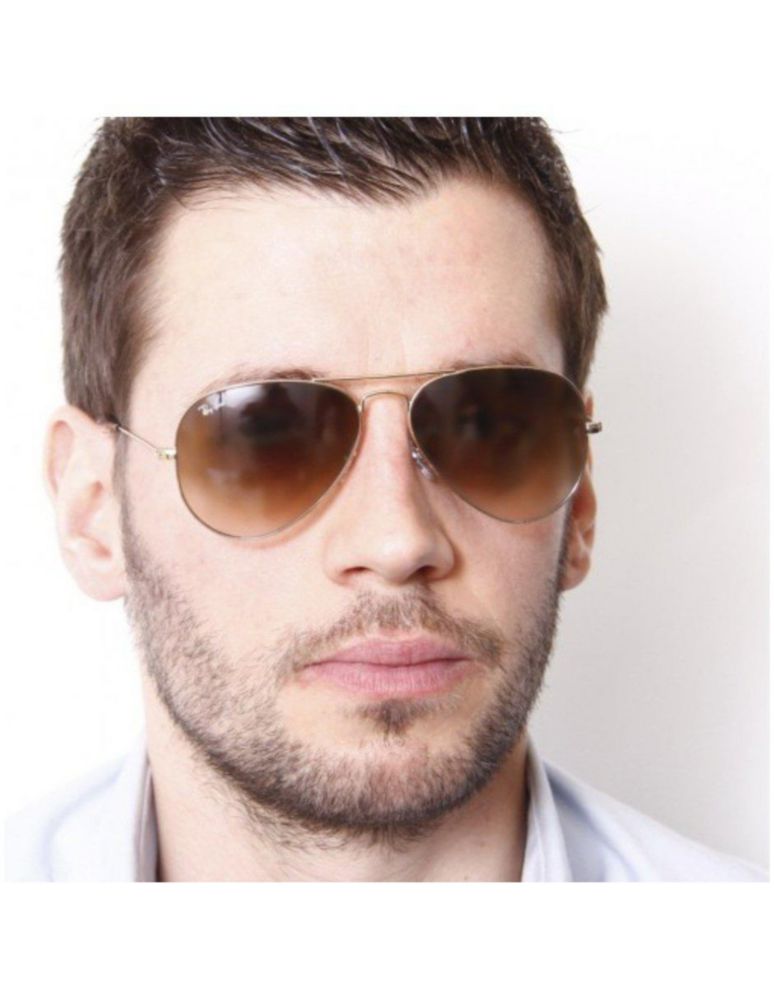 Lentes Anteojos de Sol Ray Ban Aviator RB3025 Degrade dorado/marrón  58-14