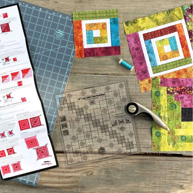 Regla Creative Grids 27 cm para Recortar Bloques Log Cabin