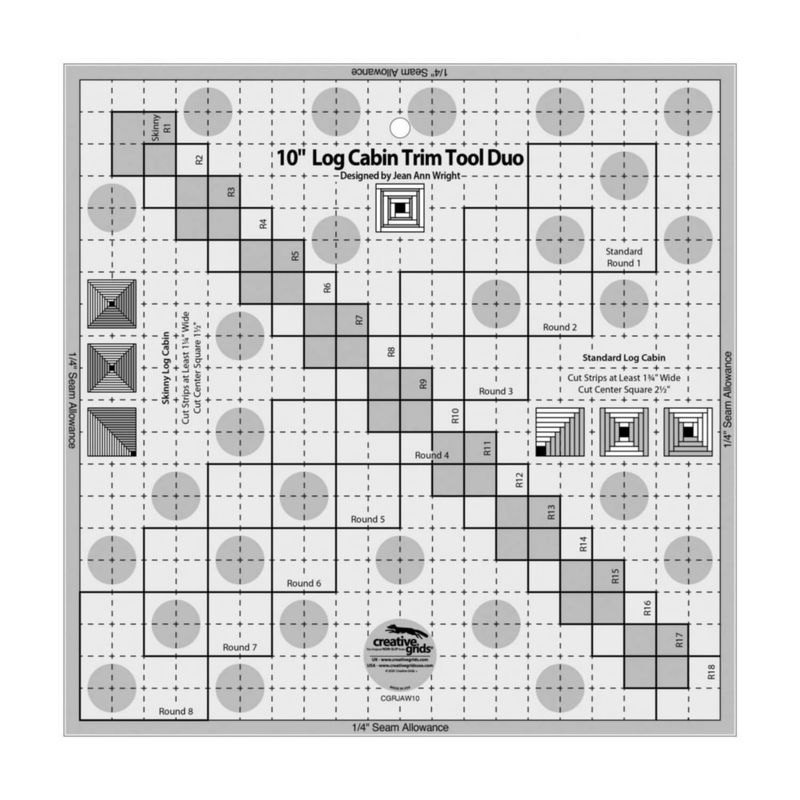 Regla Creative Grids 27 cm para Recortar Bloques Log Cabin
