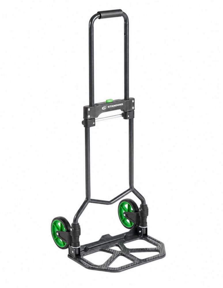 Diablito Plegable de Acero Standers Capacidad 70kg, Carrito de Carga Compacto y Ligero con Ruedas Sólidas y Mango de Espuma