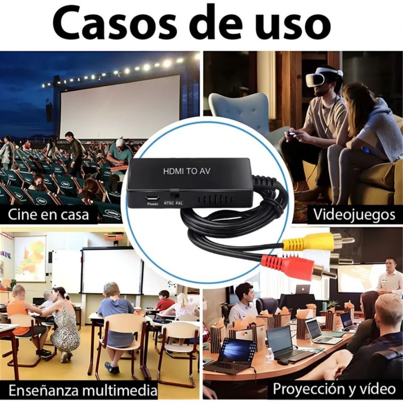 Hdmi Un Convertidor De Rca, Hdmi Av Compuesto Un Vídeo Adapt