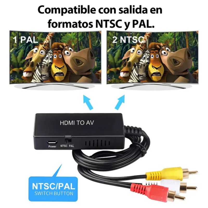 Hdmi Un Convertidor De Rca, Hdmi Av Compuesto Un Vídeo Adapt