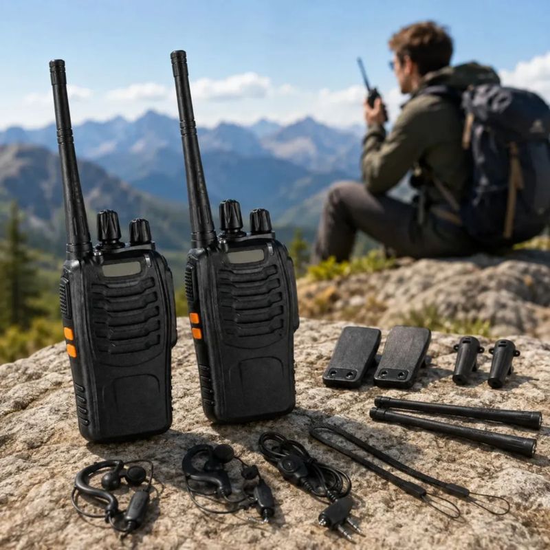 Radios Baofeng Walkie Talkies Kit 2 Pc Manos Libres