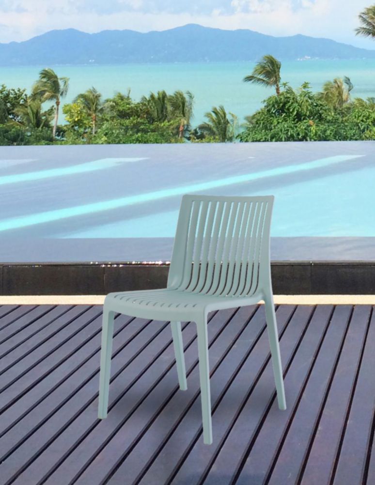 Silla de Comedor Ergonómica y Estibable de Polipropileno, Diseño Elegante para Interior y Exterior (Soporta 120kg)
