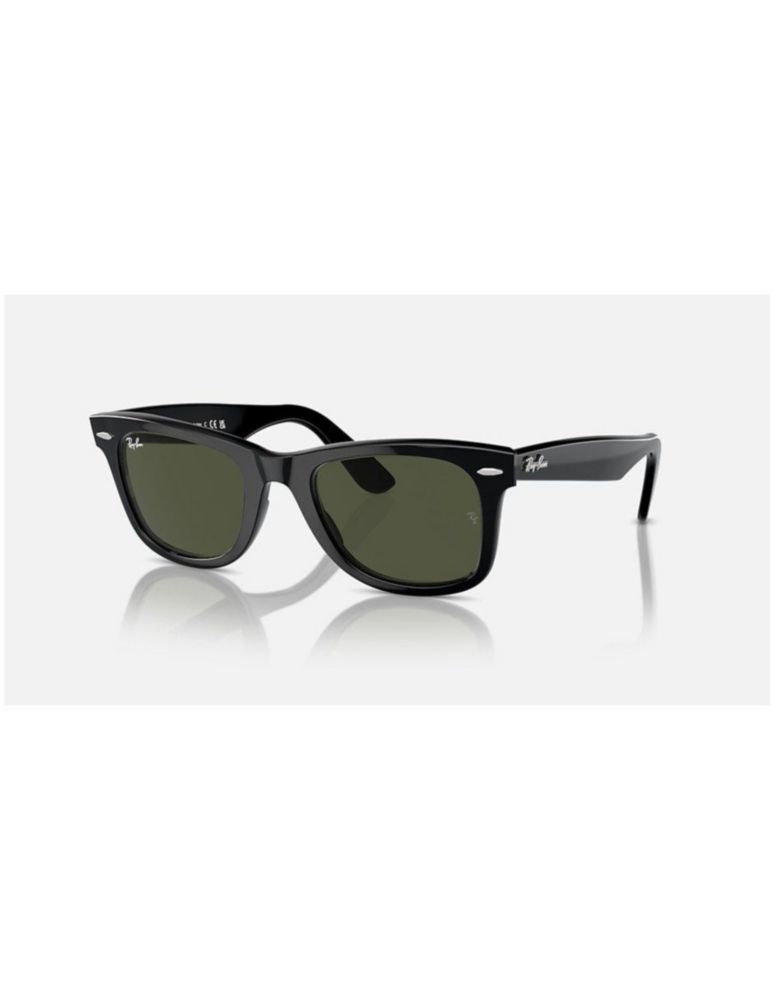 Anteojos Lentes de Sol Ray Ban Wayfarer RB2140 901 50-22 Negro pulido/verde