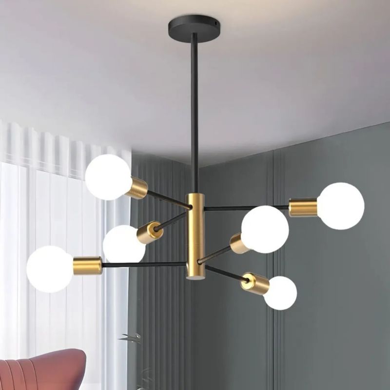 Lampara De Techo Colgantes Moderna Halogena Vintage 6 Luces