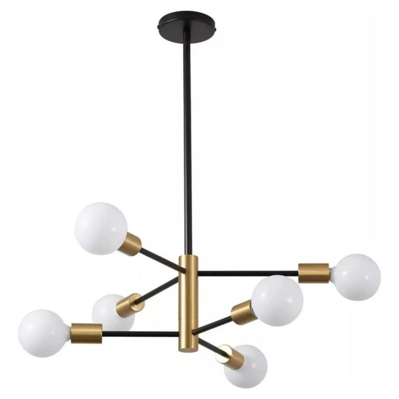 Lampara De Techo Colgantes Moderna Halogena Vintage 6 Luces