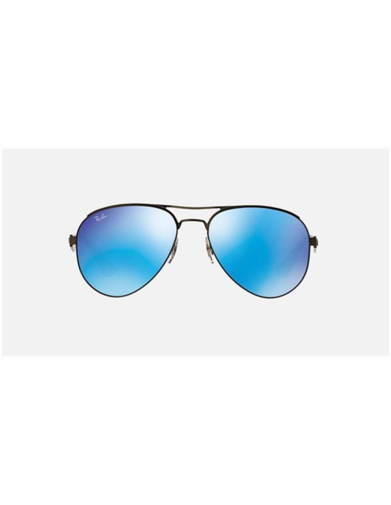 Anteojos Lentes de Sol Ray Ban Aviator RB3523 Espejo azul/metal mate 59-17