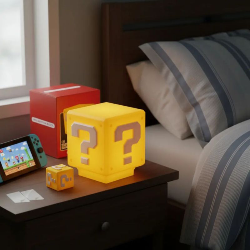 Mario Lamparas Leds Noche Usb Con Signo Sonido,