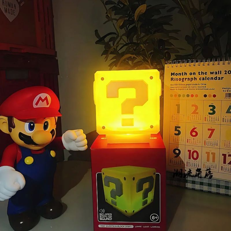Mario Lamparas Leds Noche Usb Con Signo Sonido,