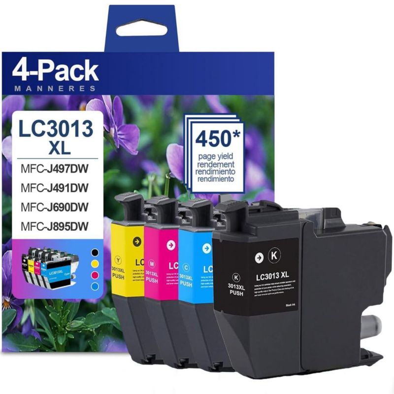 Cartuchos de tinta MANNERES LC3013 XL paquete de 4 (Negro/Cian/Magenta/Amarillo)