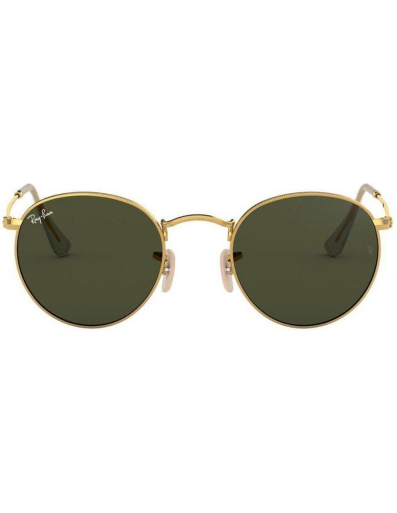 Anteojos Lentes de Sol Ray Ban Round Metal RB3447 919631 53-21 Dorado/Verde