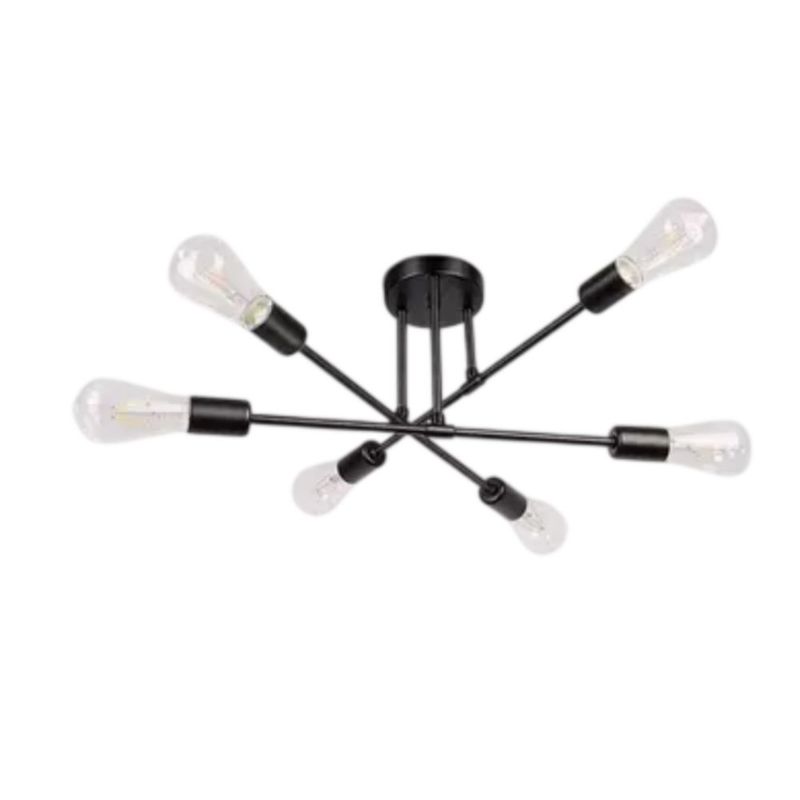 Lámpara De Techo Colgante Decorativas Moderna 6 Luces NEGRO