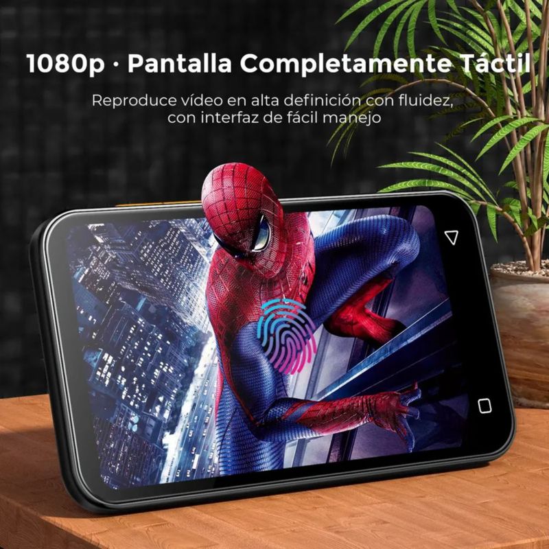 Reproductor Música Mp3 Mp4 Bluetooth Con Pantalla Táctil 16g NEGRO