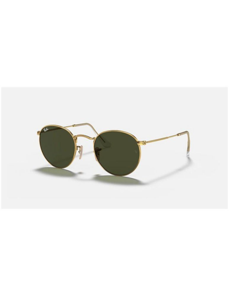 Anteojos Lentes de Sol Ray Ban Round Metal RB3447 Clásico dorado/verde 50-21