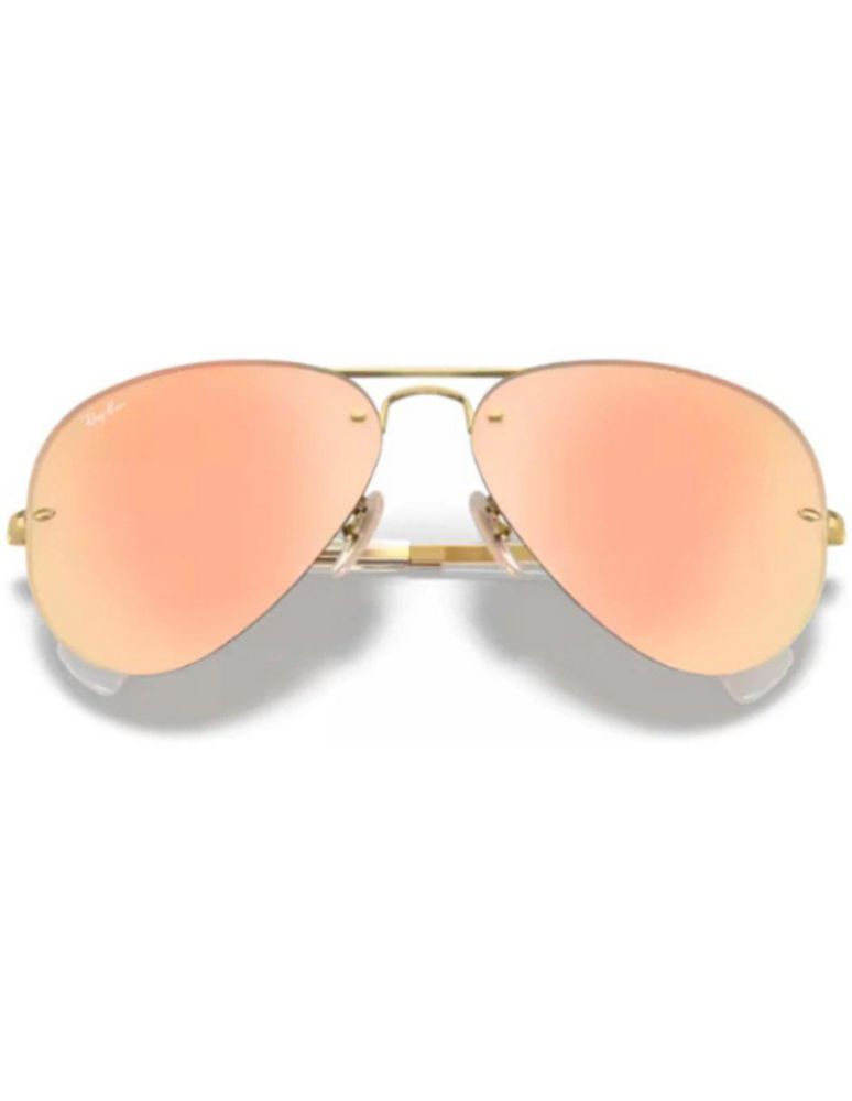Anteojos Lentes de Sol Ray Ban Aviator RB3449 0012Y 59-14 Espejo dorado y cobre