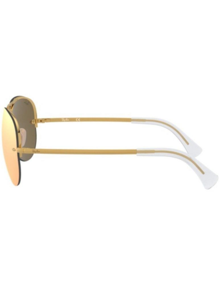 Anteojos Lentes de Sol Ray Ban Aviator RB3449 0012Y 59-14 Espejo dorado y cobre