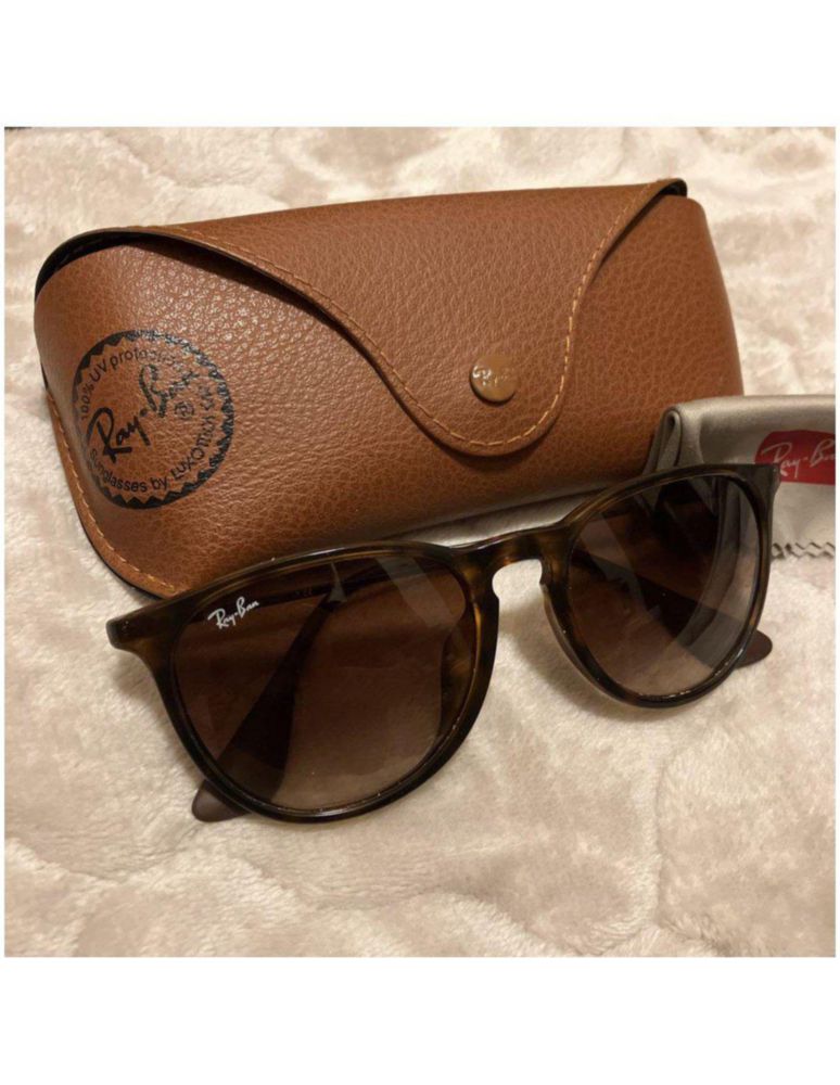 Lentes Anteojos de Sol Ray Ban Erika RB4171F Degrade marrón/tortuga mate 54-18