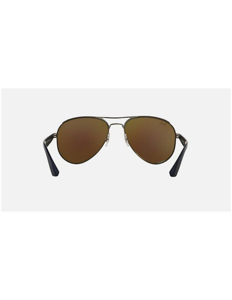 Lentes Anteojos de Sol Ray Ban Aviator RB3523 Espejo azul/metal mate 59-17