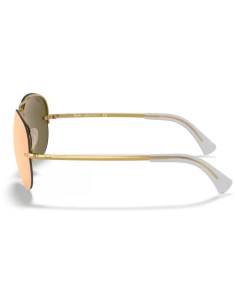 Lentes Anteojos de Sol Ray Ban Aviator RB3449 0012Y 59-14 Espejo dorado y cobre