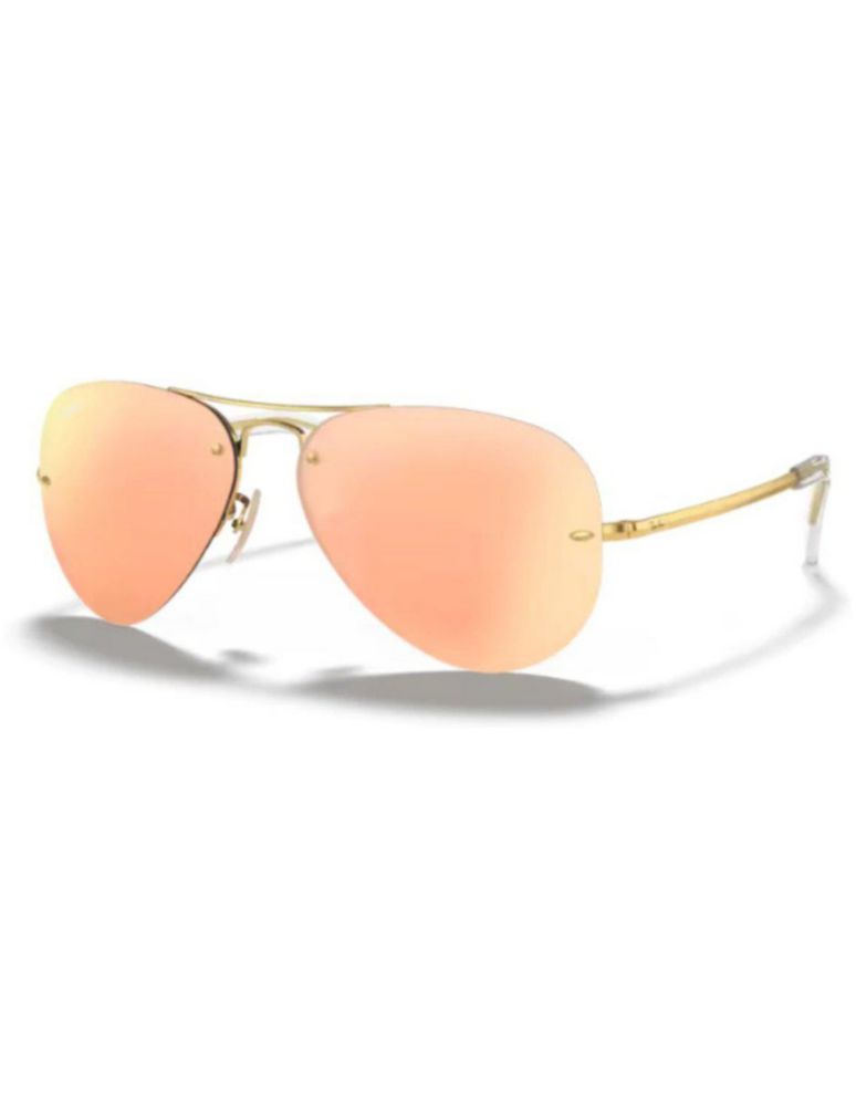 Lentes Anteojos de Sol Ray Ban Aviator RB3449 0012Y 59-14 Espejo dorado y cobre
