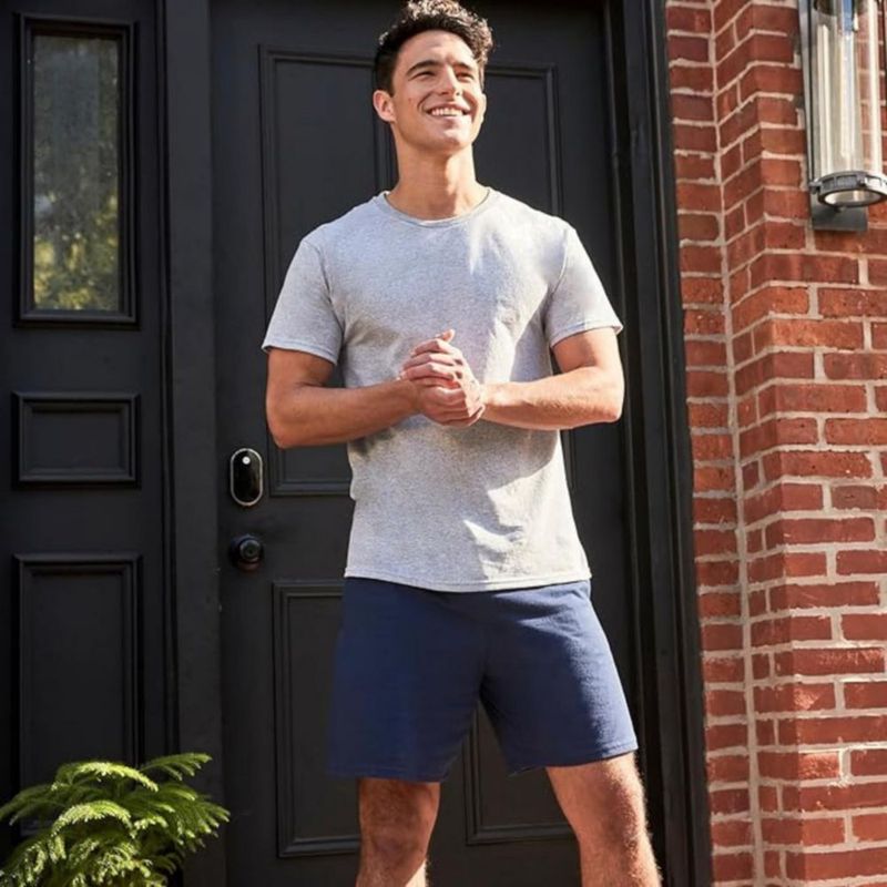 SHORTS Hanes XXL 19 cm Light Steel algodón