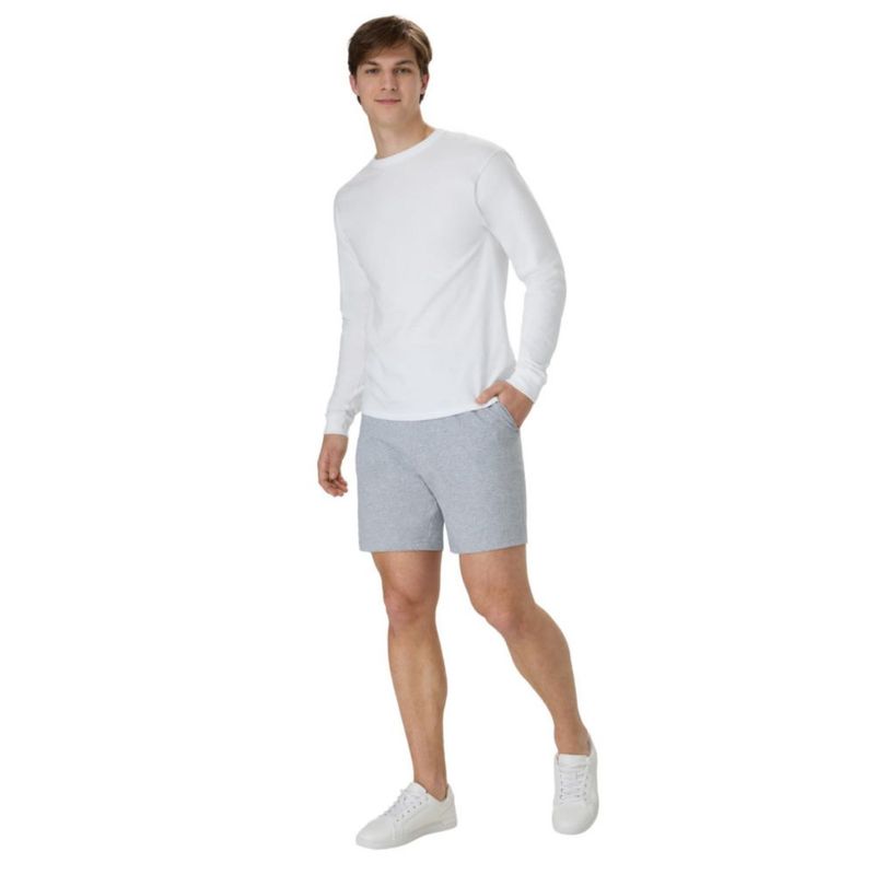 SHORTS Hanes XXL 19 cm Light Steel algodón