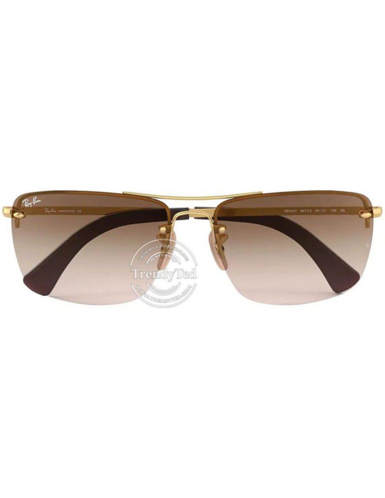 Anteojos Lentes Sol Ray Ban Classic RB3607 001/13 61 Degradado dorado/marrón