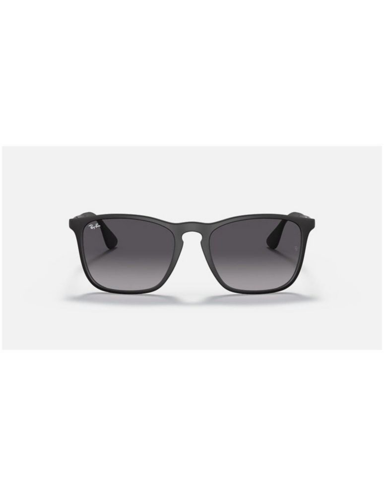 Anteojos Lentes Sol Ray Ban Chris RB4187F Degrade negro mate/gris 54-18