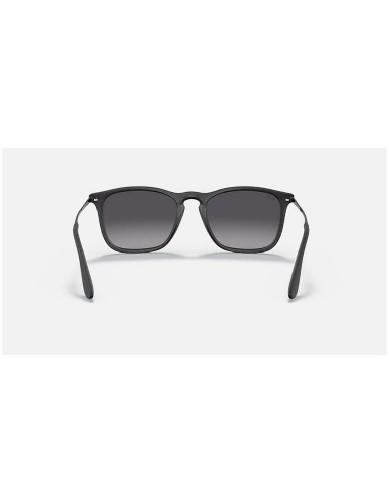 Anteojos Lentes Sol Ray Ban Chris RB4187F Degrade negro mate/gris 54-18