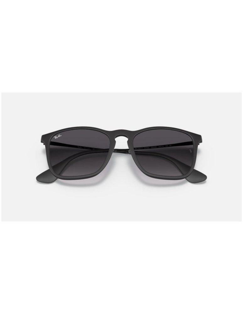 Anteojos Lentes Sol Ray Ban Chris RB4187F Degrade negro mate/gris 54-18