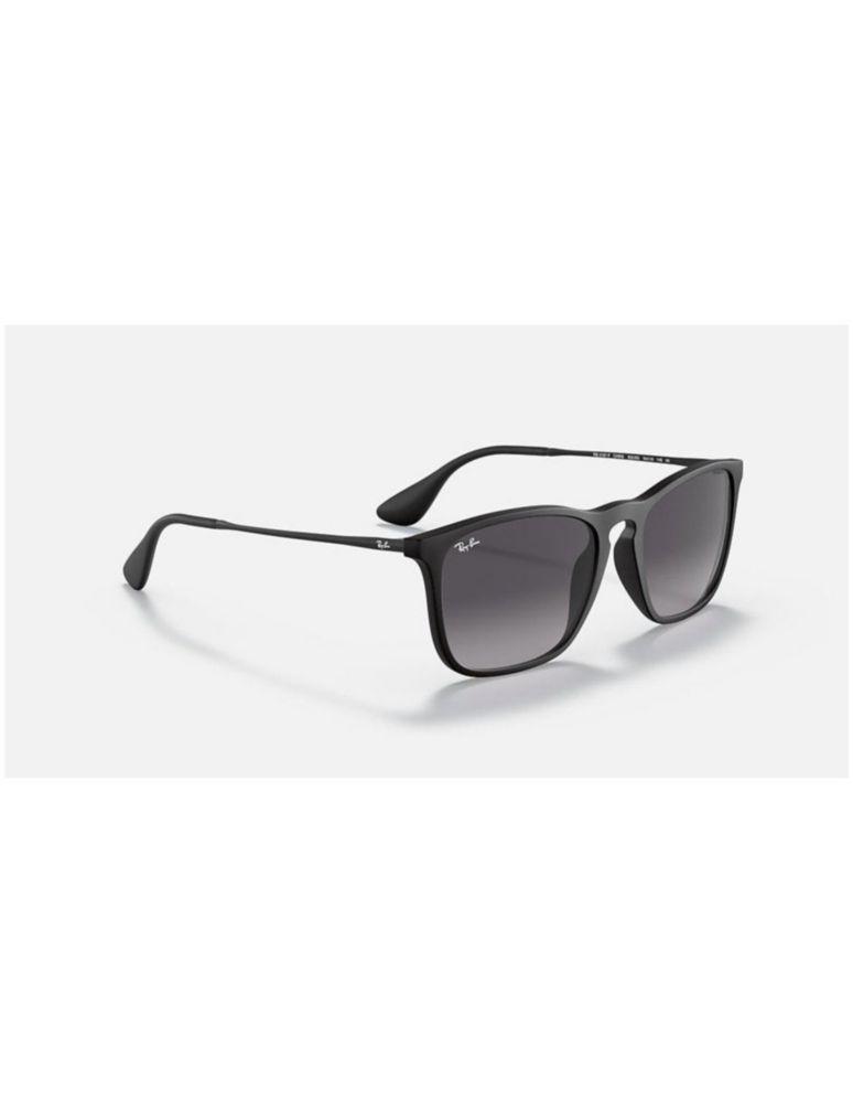 Anteojos Lentes Sol Ray Ban Chris RB4187F Degrade negro mate/gris 54-18