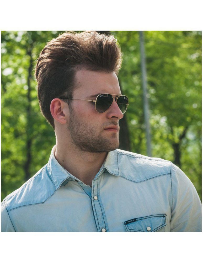 Anteojos Lentes Sol Ray Ban Aviator RB3025 L0205 58-14  Clásico dorado/verde