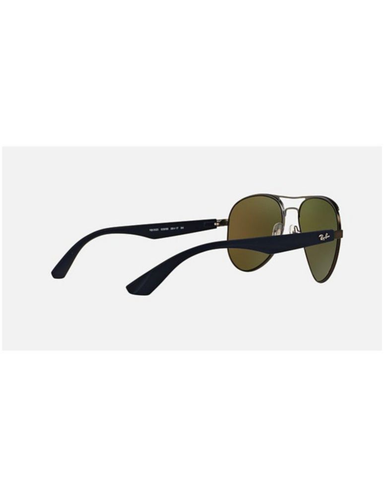 Anteojos Lentes Sol Ray Ban Aviator RB3523 Espejo azul/metal mate 59-17