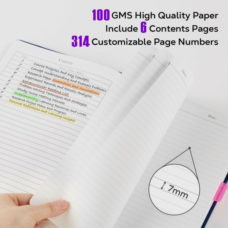 Cuaderno de notas FOCUS DAY A5 320 páginas multicolor (Juego de 3)