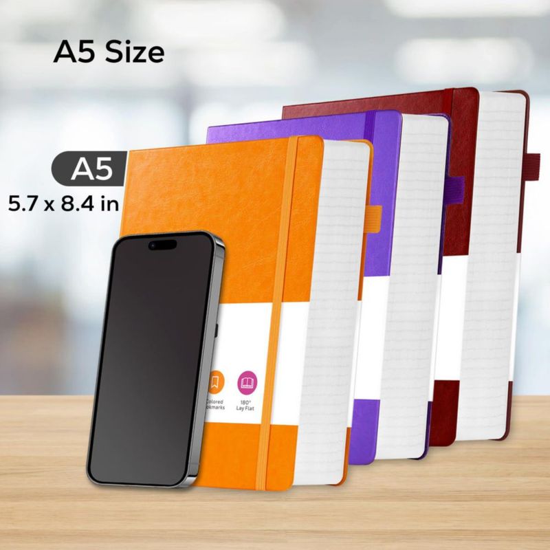 Cuaderno de notas FOCUS DAY A5 320 páginas multicolor (Juego de 3)