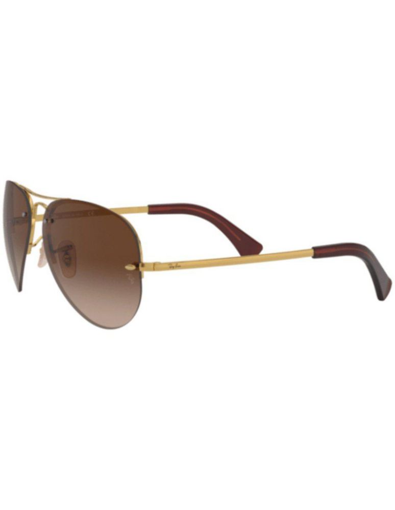 Anteojos Lentes Sol Ray Ban Aviator RB3449 00113 59-14 Degrade dorado/marrón