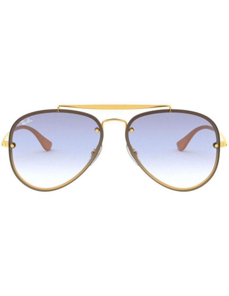 Anteojos Lentes Sol Ray Ban Blaze Aviator RB3584N Degrade dorado/azul 61-13