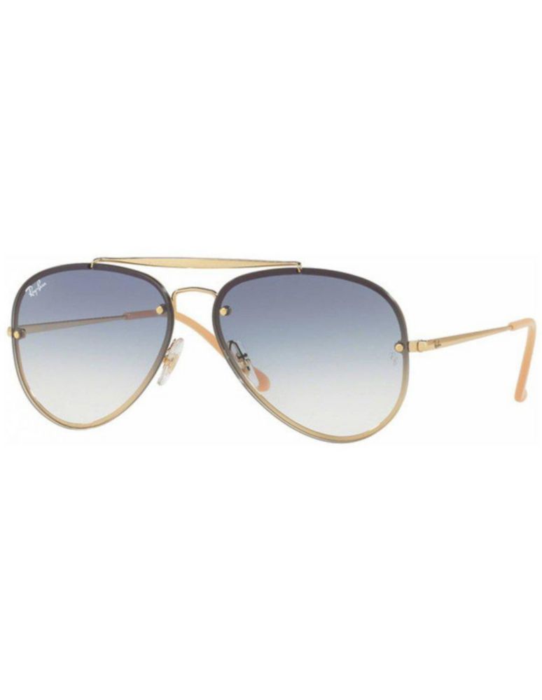 Anteojos Lentes Sol Ray Ban Blaze Aviator RB3584N Degrade dorado/azul 61-13