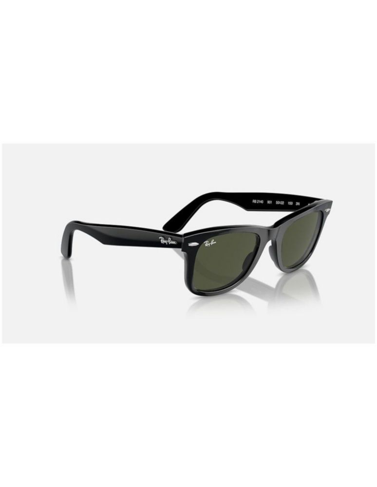 Anteojos Lentes Sol Ray Ban Wayfarer RB2140 901 50-22 Negro pulido/verde