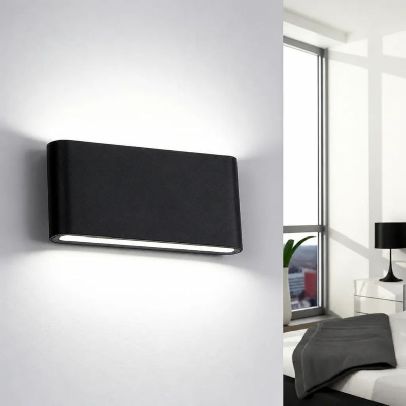 Lampara Arbotante Pared Exterior Interior Para Baño Led 12w