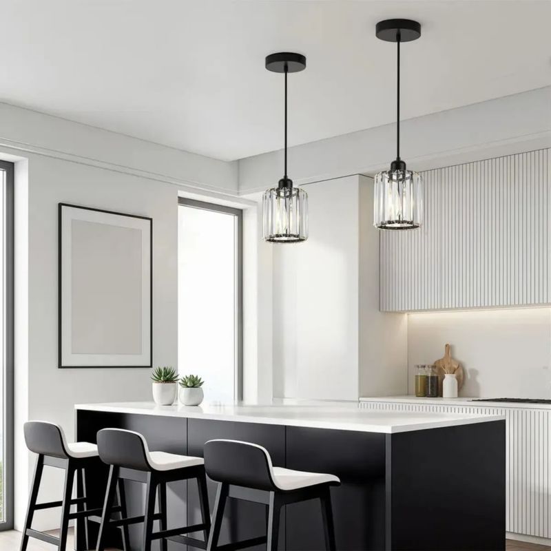 Lámpara Colgante Lámpara De Techo Cristal Moderna Decorativa