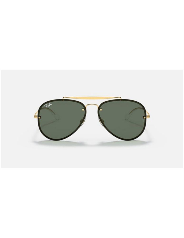 Anteojos Lentes Sol Ray Ban Blaze Aviator RB3584N Clásico dorado/verde 58-13