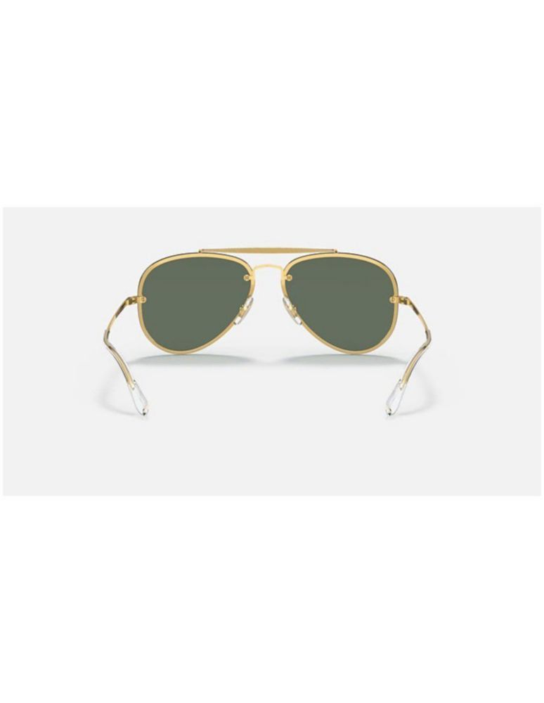 Anteojos Lentes Sol Ray Ban Blaze Aviator RB3584N Clásico dorado/verde 58-13