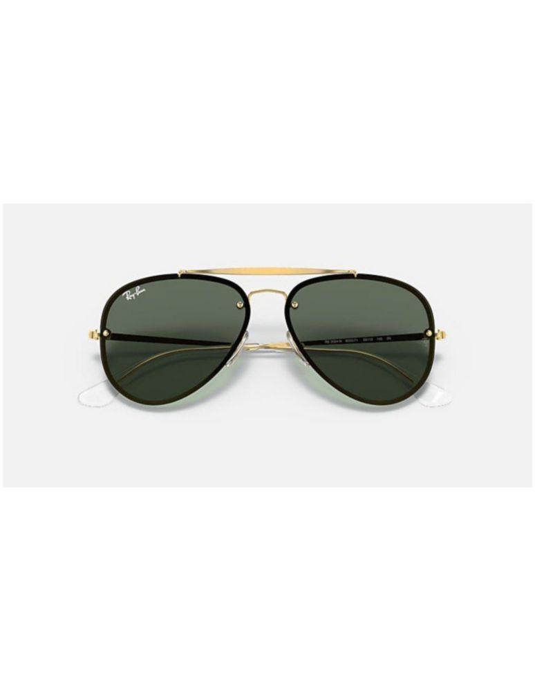 Anteojos Lentes Sol Ray Ban Blaze Aviator RB3584N Clásico dorado/verde 58-13